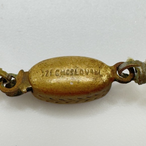 Vintage Czech Necklace Mixed Agates Semi Presious Gemstones 20" Box Clasp Begger - Picture 15 of 16